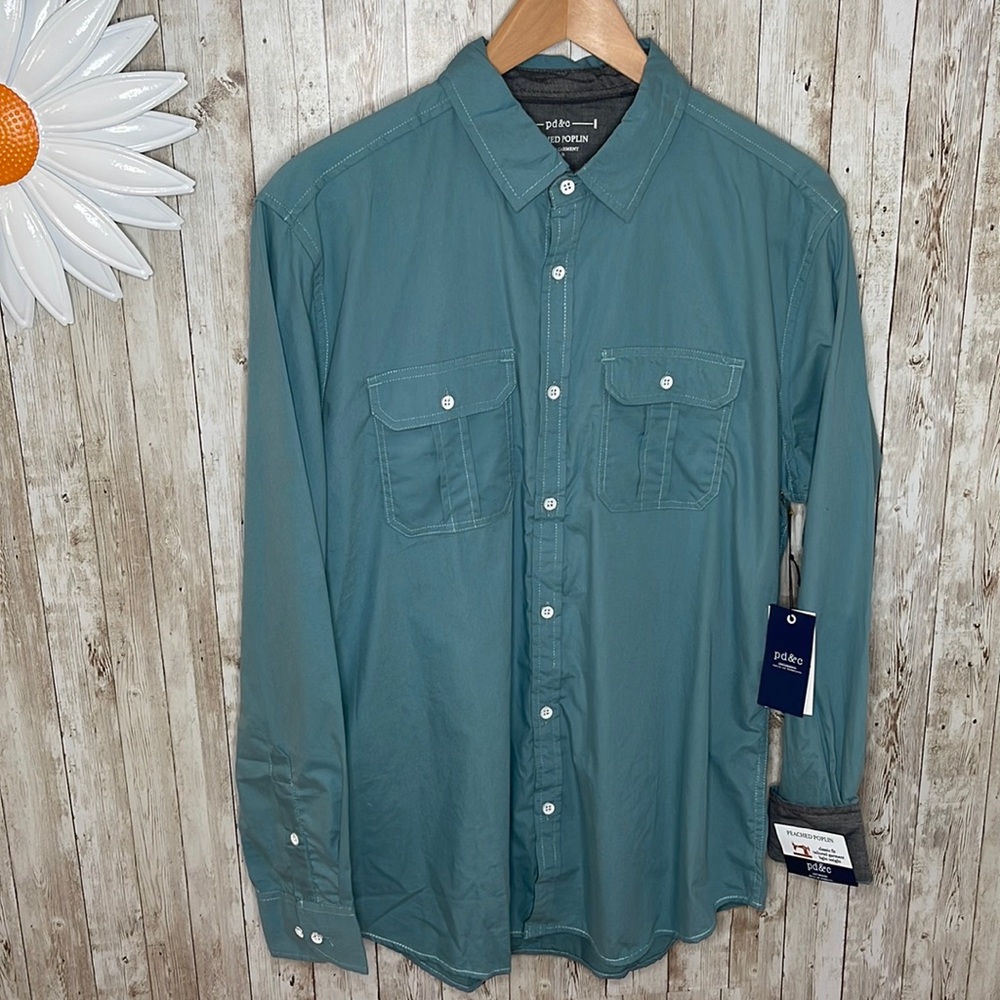 pd&c 💯 Cotton Long Sleeve Shirt, Men’s Size Large, NWT
